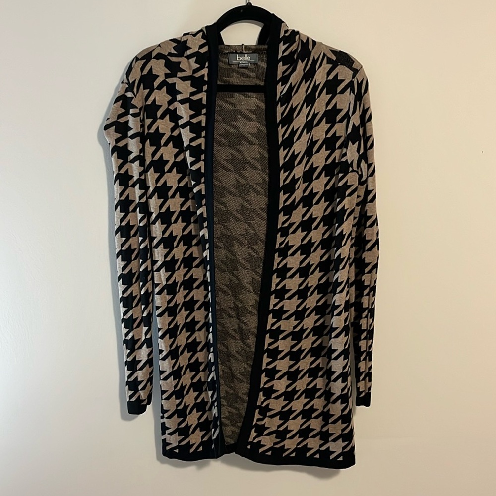 belle by belldini - ladies open sweater with hood